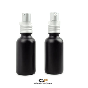30 ml OPAL WHITE Glass Porcelain Atomizer and/or Treatment Bottles Matte Silver Exposed Thread Caps,  1 Oz Volume, 30ml, Essential Oil