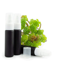 Load image into Gallery viewer, 10 ml TREATMENT PUMP Matte Black Glass Serum Oil Bottles 1/3 Oz Essential Oil Pump Lotion