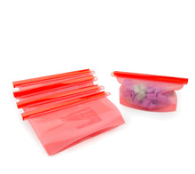 Load image into Gallery viewer, 3 Silicone Storage Bags 1500ml Size, 1 to 5Pcs, Reuse, Freeze, Microwave, Store Lunch, Ecological, Anti-Fungal Bacterial - Other Sizes Avail