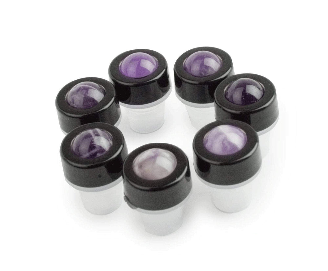 3 NATURAL AMETHYST GEMSTONE Replacement Roller Ball Fitments fit Standard 10ml, 5ml Glass Rollon Bottles Great for Healing Aromatherapy Oils