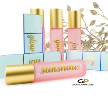 Load image into Gallery viewer, BLUSH  Essential Oil Rollers with Vinyl Labels &amp; Gold or White Caps -  10ml Roller Bottles, Labels Applied to Bottles, or Labels Only