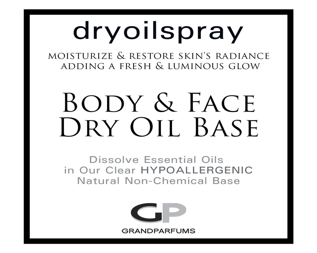 8 Oz Dry Oil Spray Base, HYPOALLERGENIC Essential Oil Base for Body and Face  Moisturize and Restore Skin's Radiance Just Add Essential Oils