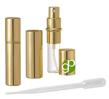 Load image into Gallery viewer, 10 ml GOLD Perfume Atomizer REFILLABLE 10ml Purse Spray Bottle, Essential Oil Mister