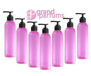3 Black 8 Oz PET Plastic Cosmo Bottes w/ Black Pump Lotion Pump Dispenser Cap, Shampoo Body Cream Soap Aromatherapy Private Label  240ml