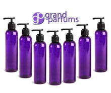 Load image into Gallery viewer, 6 Clear Lotion Pump Dispenser BOTTLES 4 Oz, BPA Free PET Black Pump Cap Lotion, Shampoo, Body Cream, Soap Aromatherapy, Essential Oil
