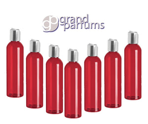 3 4 Oz BPA Free PET Plastic BOTTLES, Silver Disc Cap 120mL, Lotion, Shampoo, Conditioner, Aromatherapy,  Squeeze No Leak Bottles