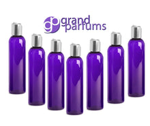 Load image into Gallery viewer, 3 4 Oz BPA Free PET Plastic BOTTLES, Silver Disc Cap 120mL, Lotion, Shampoo, Conditioner, Aromatherapy,  Squeeze No Leak Bottles