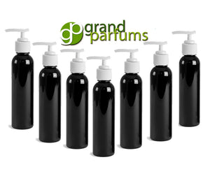 6 Cobalt Blue Lotion Pump Dispenser BOTTLES 4 Oz, BPA Free PET White Pump Cap Lotion, Shampoo, Body Cream, Soap Aromatherapy, Essential Oil