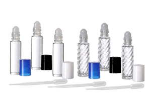 144 CLEAR Plain Glass Rollerball Bottles 4mL, Roll-On Bottles - Essential Oil, Perfume, Aromatherapy, Lip Gloss,Cologne, Dram Bottles