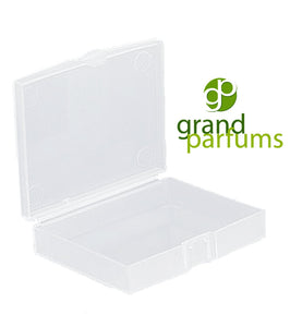 3 Hinge Top Containers, Natural Polypro Hinged Boxes, Sample Vial Box, Essential Oil Sampling, Lip Gloss Box, Stash Box, Tiny Sewing Kit