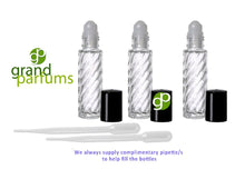 Load image into Gallery viewer, 6 CLEAR Rollerball Bottles 10mL, w/ Matte Silver Caps Stainless Steel Rollers Roll-On Essential Oil, Perfume Aromatherapy Lip Gloss Bottles