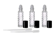 Load image into Gallery viewer, 12 CLEAR 10ml Roller Bottles Roll-On Bottles with Steel Inserts for Essential Oil, Perfume, Aromatherapy, Lip Gloss,Cologne,Carrier Oil, Lip Gloss Bottles
