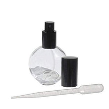 Load image into Gallery viewer, 15ml Round Sphere GLASS PERFUME ATOMIZER  w/ Gold , Black, Silver or Matte Silver Cap 1/2 Oz