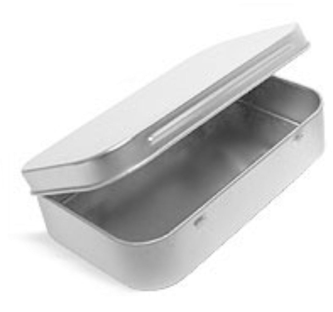 75 Metal Hinge Top Tins Containers for Sewing, Beads, Crafts Geocache Storage Survival Kit Geocaching 3.9