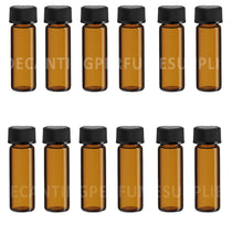 Load image into Gallery viewer, 24 - 2mL Half DRAM Glass SAMPLE Screw Top Vials Empty Glass 1/16 Ounce for Sampling Perfume, Essential Oils, Sampler Cosmetic Bottles