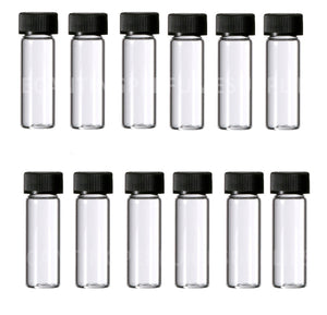 24 - 2mL Half DRAM Glass SAMPLE Screw Top Vials Empty Glass 1/16 Ounce for Sampling Perfume, Essential Oils, Sampler Cosmetic Bottles