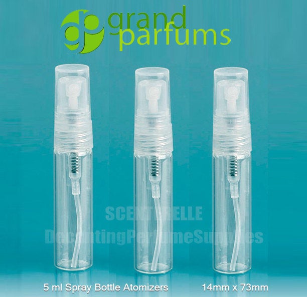 5ml GLASS PERFUME ATOMIZERS for Fragrance Free Shipping within the United States - Perfume Sample Spray Bottles for Decanting