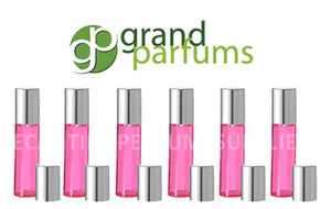 BIG Sale GIRLY PINK 10ml Glass Roll On Bottles Elegant Silver or Gold Caps 1/3 Oz Perfume Oil Lip Gloss Refillable Roll-ons Great Favors