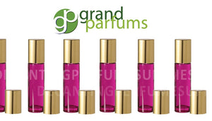 BIG Sale GIRLY PINK 10ml Glass Roll On Bottles Elegant Silver or Gold Caps 1/3 Oz Perfume Oil Lip Gloss Refillable Roll-ons Great Favors