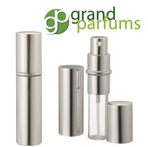 250 SILVER PERFUME ATOMIZER - Buy Bulk & Save for Fragrance Decanting Perfume Sample Spray Bottle 10 ml  1/3 Oz Gift Item with Free Pipette