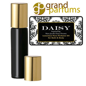 Inspired by Marc Jacobs Daisy Dream Luxurious PURE Perfume Oil Gift Bottle Bath & Body Oil w/ Organic Jojoba Sweet Almond and Vitamin E Oils