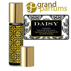 Inspired by Marc Jacobs Daisy Dream Luxurious PURE Perfume Oil Gift Bottle Bath & Body Oil w/ Organic Jojoba Sweet Almond and Vitamin E Oils