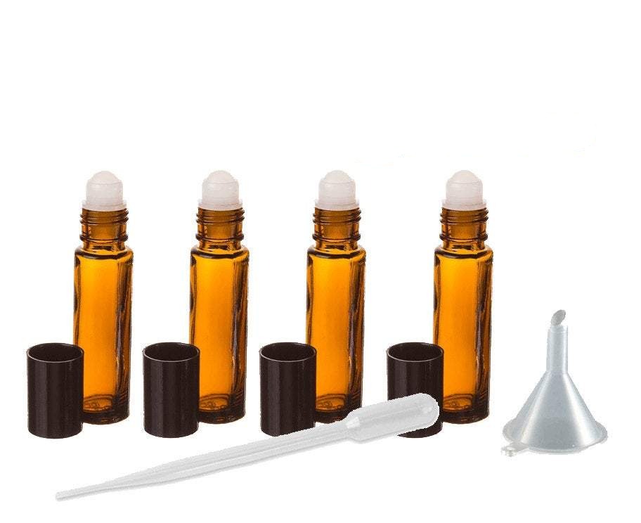 144 10ml Amber Glass Roll-on Bottles Roller Balls Essential Oil ,EO Essential  DoTerra Young Living Oils Wholesale Bulk - DIY Crafts Perfume