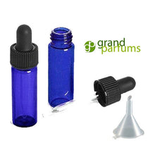 Load image into Gallery viewer, 6 -1 Elegant DRAM Clear Glass Pipette Dropper Vials Gold or Silver Caps 3.7ml Serum Essential Oil, Aromatherapy Bottle Medicine Bulb Dropper