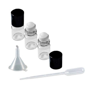 100 Mini 1.5 ml Clear Glass Roll on Bottles, Vials w/ Glass Roller Balls for Perfume, Essential Oil, Serum, Samples Roll-on 1/4 DRAM