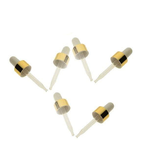 144 Gold Metallic Glass Bulb Droppers 13-425 x45mm Pipettes Medicine Essential Oils for 1 Dram Vials Bulb Medicine Dropper E-Liquid