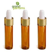 Load image into Gallery viewer, 6 -1 DRAM Green Glass Pipette Dropper Vials Gold Caps 3.7ml Serum Essential Oil, Aromatherapy Bottle w/ Funnel Medicine Bulb Dropper