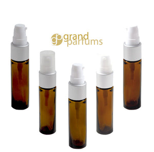 3 Glass Treatment Pump 1/3 Oz Girly Pink (10ml) Lotion Bottles w/ Silver Matte Vials Serum Foundation Creams Hair Elixirs Cosmetic DIY