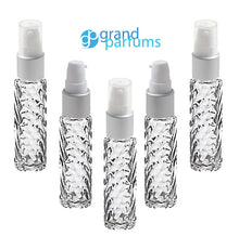 Load image into Gallery viewer, 3 Glass Treatment Pump 1/3 Oz Girly Pink (10ml) Lotion Bottles w/ Silver Matte Vials Serum Foundation Creams Hair Elixirs Cosmetic DIY