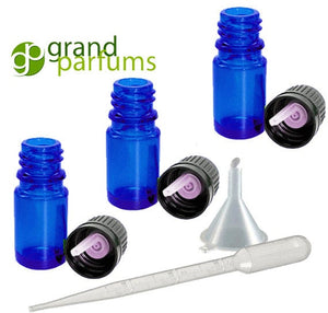 6 Sets 5ml Euro Dropper Bottles, Green, Amber Cobalt Blue Dropper Bottle Sets Store Oil Serum Essential Oils Measure by Drop Aromatherapy