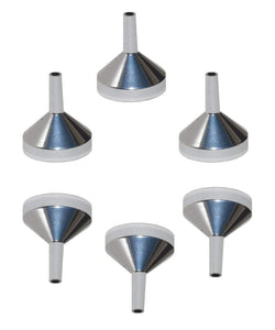 6 Mini Silver Metal Tiny Funnels  Perfume Decanting, Essential Oil 16.5mm Diameter  Aluminum Metallic