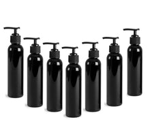 Load image into Gallery viewer, 6 Black 4 Oz Lotion Pump Dispenser BOTTLES 120mL BPA Free PET Black Pump Cap Lotion, Shampoo, Body Cream, Soap Aromatherapy, Essential Oil