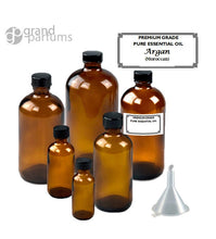 Load image into Gallery viewer, PREMIUM Bulk Pure ARGAN Essential Oil (Moroccan) in Amber Glass Bottle Leak-Proof  Cap Aromatherapy Discount Bulk Oil Choose Your Size