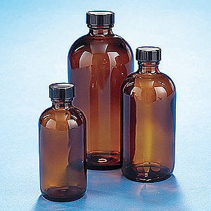 6 PREMIUM 60mL 2 Oz AMBER Boston Round Essential Oil Empty Glass Bottles (60g) with Leak-Proof Black Phenolic Caps Oil Storage Bottles