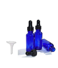 Load image into Gallery viewer, 20 15mL Glass Dropper Bottles Amber 1/2 Oz Boston Round Black Medicine Bulb Dropper Glass Pipette Oil, Serums, Essential Oils Measure
