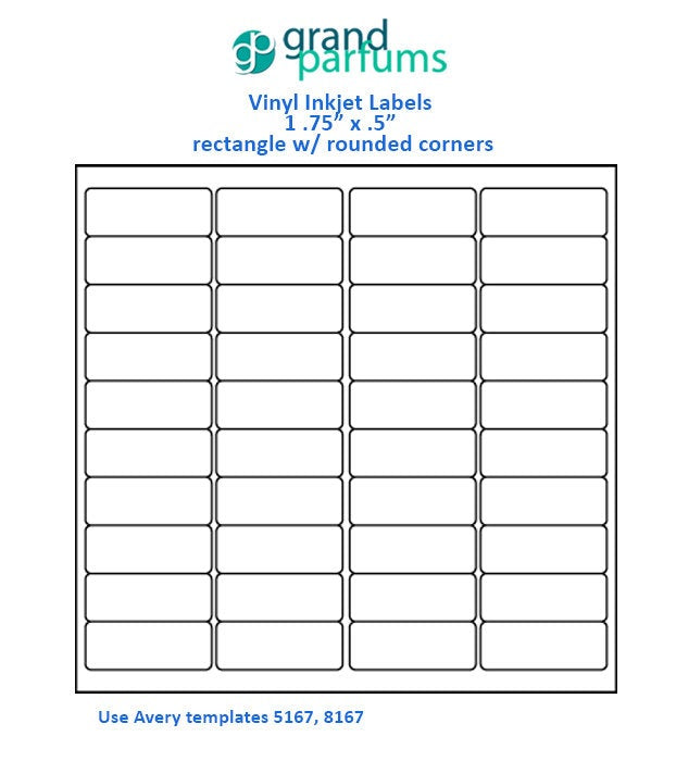 Sheet of 80 White Vinyl Labels for 5ml and 10ml Rollon Bottles Water, Oil Resistant High Quality Essential Oil STICKERS 80 Labels per Sheet