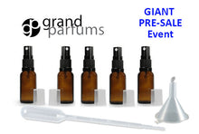 Load image into Gallery viewer, 3 COBALT BLUE 10mL Essential Oil Mini Glass Spray Bottles 1/3 Oz Fine Mist Atomizers Aromatherapy, Travel, Freshener, Floral Water