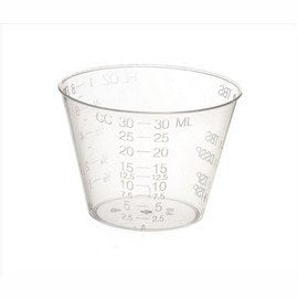 50 Clear Graduated Disposable Measuring Cups 1 Oz  Translucent 30ml Calibrated Medicine Cups CC, Drams, ML, Grams Oz 30 ml Scientific Grade