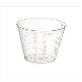 100 Disposable 30ml Measuring Cups Clear Graduated 1 Oz Shot Glass Calibrated Medicine Cups CC, Drams, ML, Grams Oz 30 ml Scientific Grade