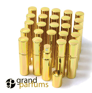 120 GOLD PERFUME ATOMIZER - Buy Bulk and Save for Fragrance Decanting Perfume Sample Spray Bottle 10 ml  1/3 Oz Gift Item with Free Pipette