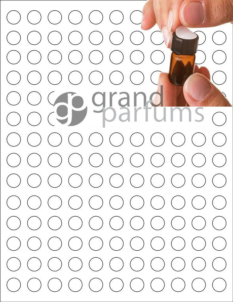 Essential Oil Labels Sheet of 1/2
