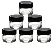 Load image into Gallery viewer, WHOLESALE 500 GLASS 5mL MINI Cosmetic Jars Lip Balm Lipstick, Gloss Salve Solid Perfume, Eye Cream, Shadow, Sampling Party Favors Bulk Price