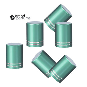 48 MATTE Alumnium Roll On Bottle CAPS Upscale Metallic Lid for 5ml, 10ml Glass Roller Ball Bottles Essential Oil Perfume Lip Gloss Roll-on