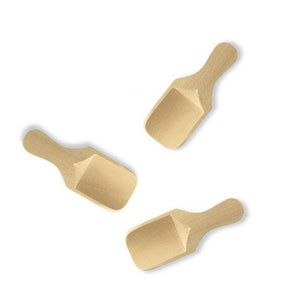 6 Natural Mini Wood Scoops 15ml for Bath Salts, Sugars Scrubs, Salt Scrubs, Candy, Nuts, Cosmetic Packaging, Party Favors (1/2 Oz) Wooden