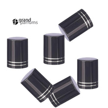 Load image into Gallery viewer, 48 MATTE Alumnium Roll On Bottle CAPS Upscale Metallic Lid for 5ml, 10ml Glass Roller Ball Bottles Essential Oil Perfume Lip Gloss Roll-on