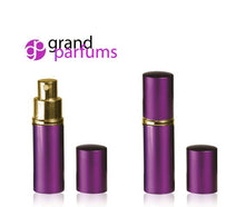 Load image into Gallery viewer, Deep Purple 10ml  Perfume Atomizers New Shiny Empty Refillable Purse Spray Bottle, Travel Bottle Perfume, Cologne, Freshen up Fragrance